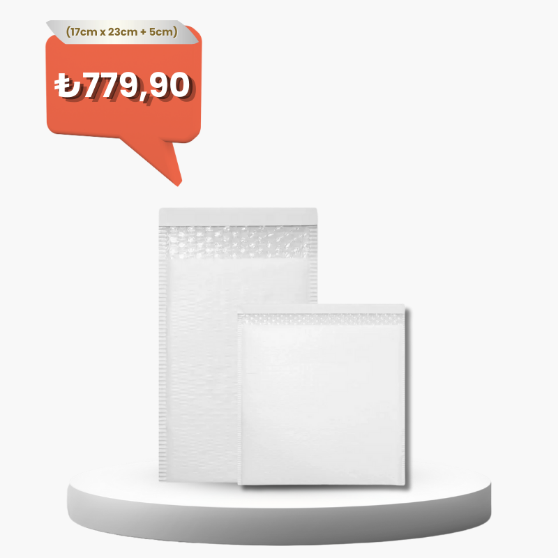 Balonlu beyaz kargo poşeti – yüksek koruma ve güvenli taşıma